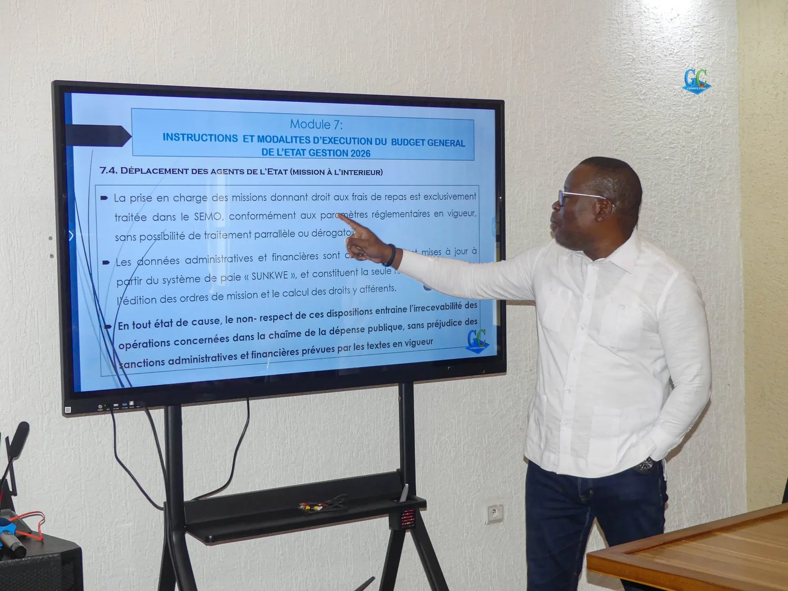 Animation d'une session de formation par GC Pro Consulting
